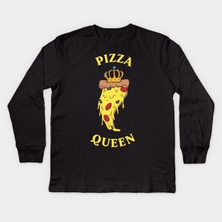 Pizza Queen Kids Long Sleeve T-Shirt